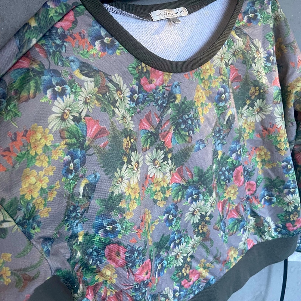 Oxygene cropped sweatshirt